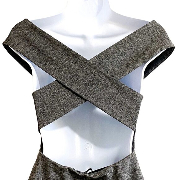 Aritzia Talula Varndell Gray Dress,size XS, Criss Cross Back - Picture 7 of 10